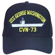 NEW USS George Washington CVN-73 Ships Baseball cap hat. Navy Blue. USA Made
