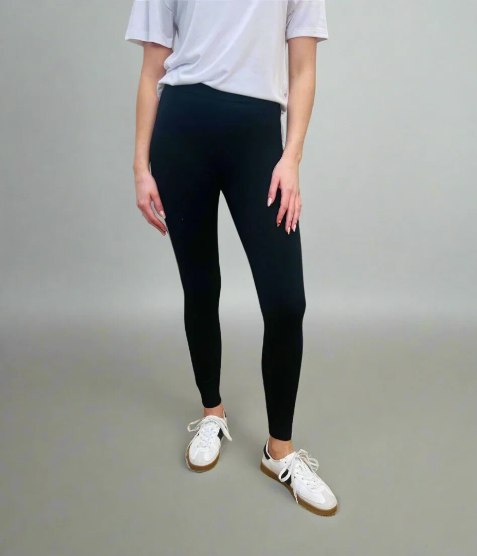 Women's Ponte Stretch Flattering Leggings with Elastic Waistband-image