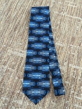 Vintage Ralph Marlin Tie 100% Silk Made in USA Harley Davidson Thunderbird 0239