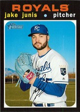 2020 Kanas City Royals Baseball Topps Heritage Card - Jake Junis