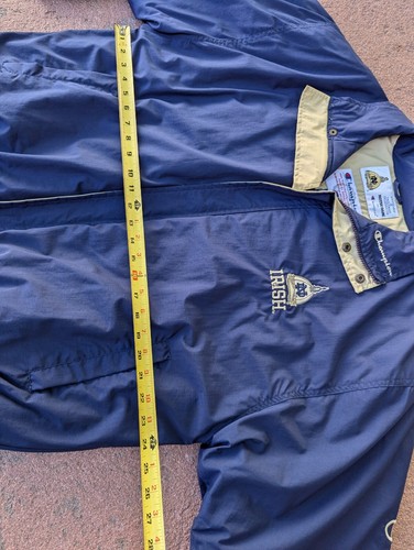 Chaqueta Abrigo Vintage Notre Dame Lucha Irlandesa Talla L Usada Campeón Sin Capucha - Imagen 7 de 23