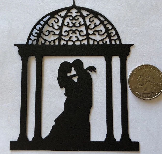 НЕВЕСТА И ЖЕНИХ В БЕСЕДКЕ Высечки (3 шт.) Свадьба•Церемония•Женаты•Любовь•Прием• - Изображение 2 из 4