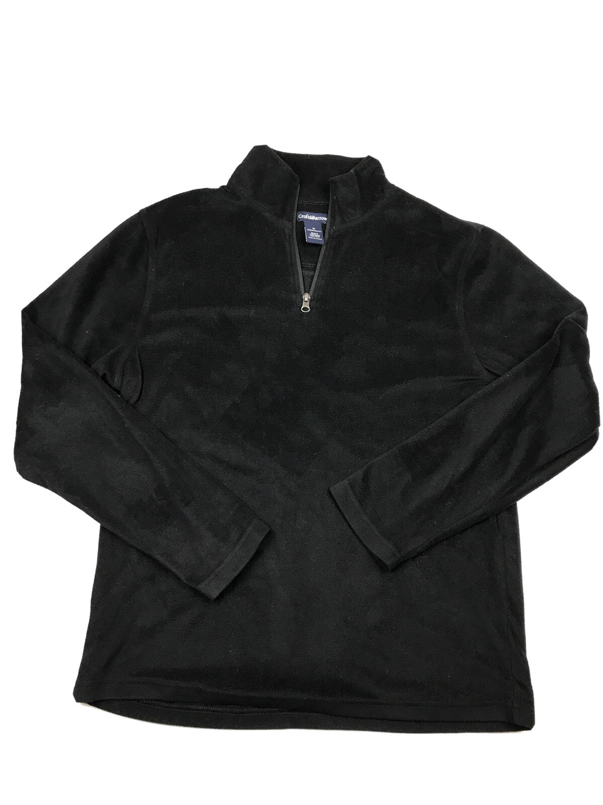 Croft & Barrow Womens Polyester Fleece Pullover Quarter Zip Size M