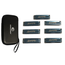 CONJURER 10Hole Diatonic Blues Harmonica Set Harmonica Set of 7 Mouth Organ Lot