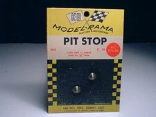 1/24 K&B #903 brass lock hubs slot car no thread 1/8" axles 2 PAIR  DRAGSTERS