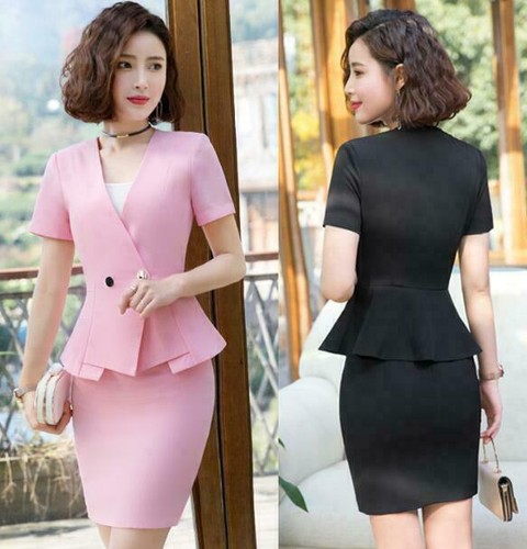 Blazer Jacket Mini Skirt Formal Suits 