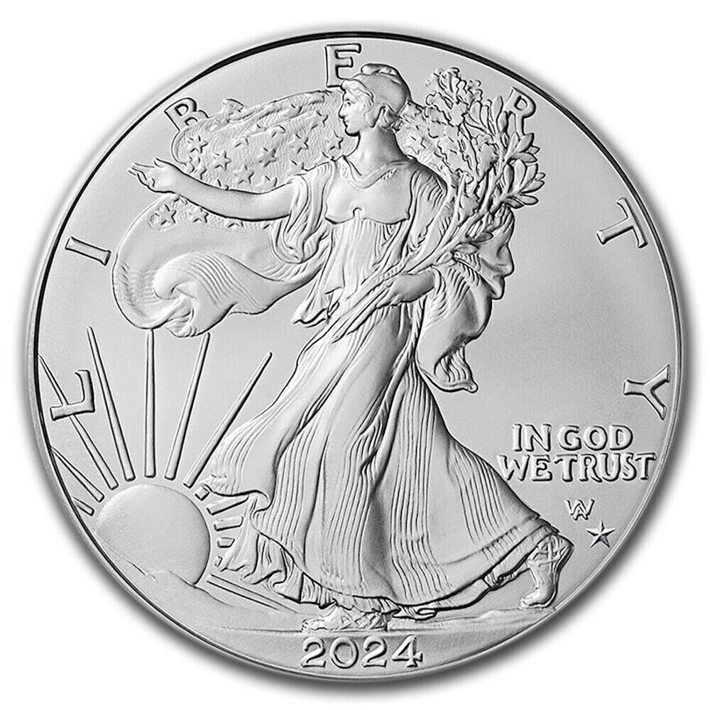 2024 (P) $1 American Silver Eagle Star Privy 1 oz .999 Fine Silver