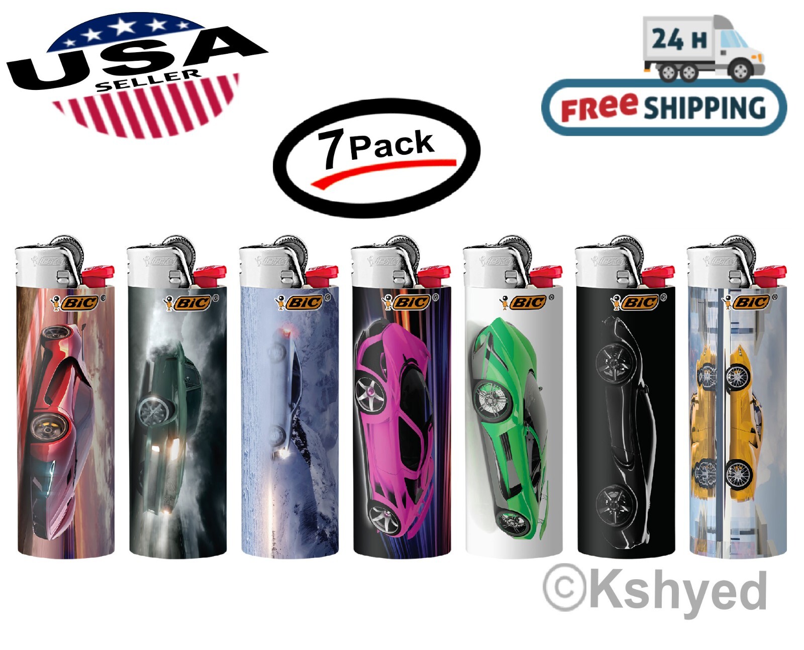 S With Assorted Design (7 Pack) - New