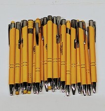 20ct Lot Misprint Metal Retractable Click Pens: YELLOW Canary/Gold/Neon/Lemon