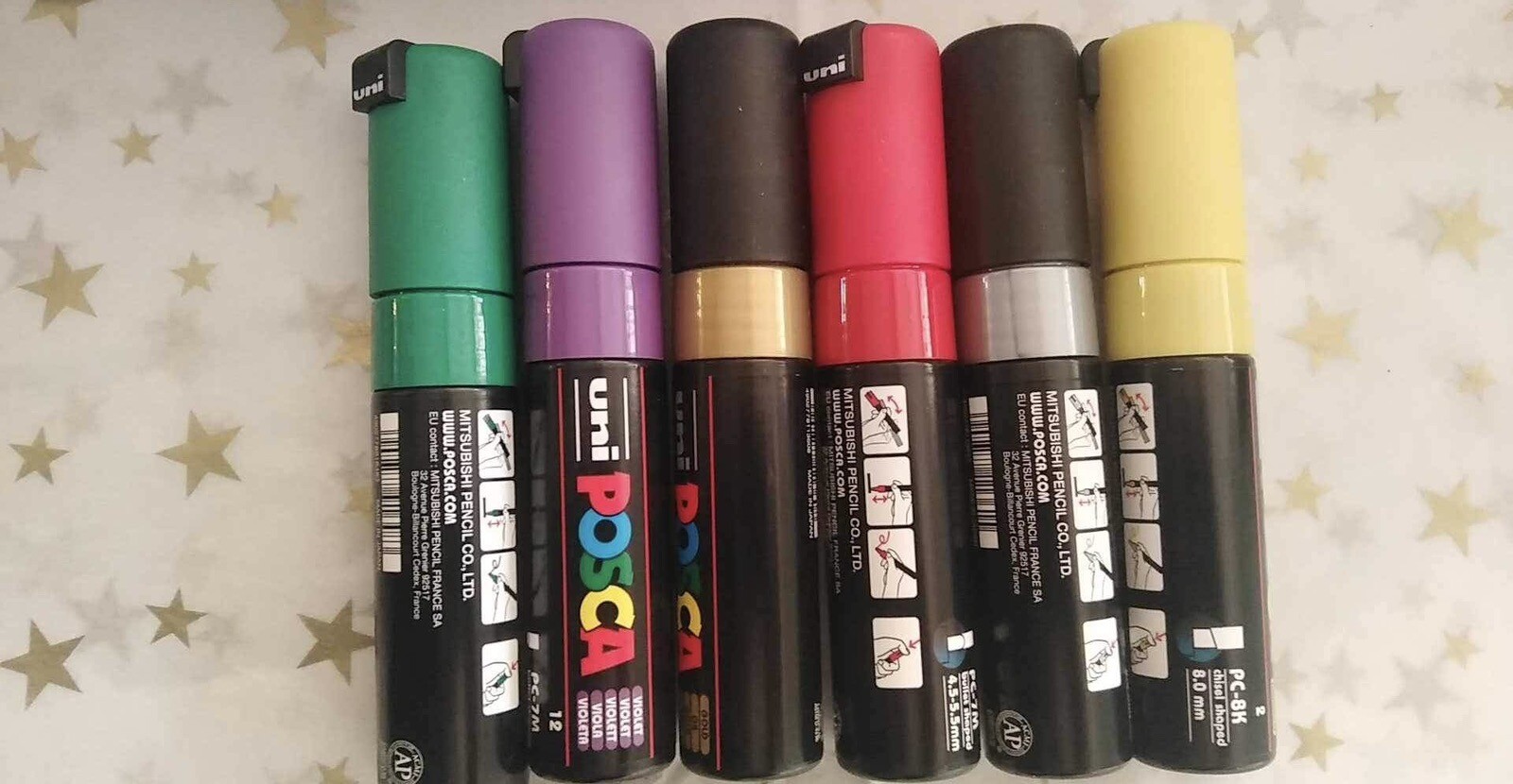 Posca Box 40 X posca Paint Pens, Mixed Sizes, All Colours eBay