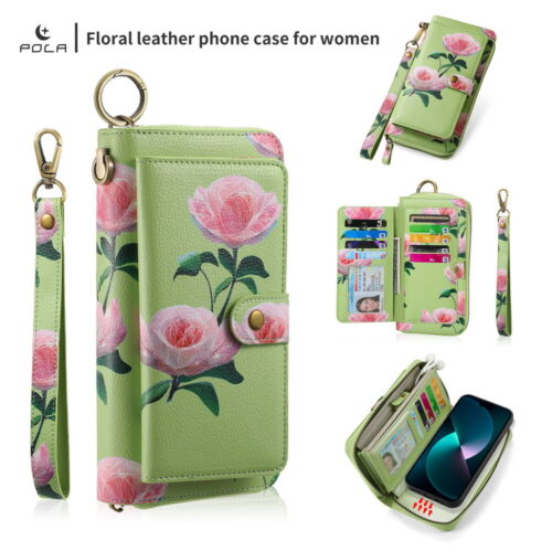 Large Capacity Multifunction Wallet Case Detachable Magnetic Cover for iPhone - Picture 62 of 84