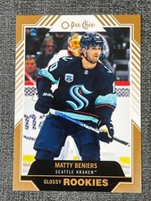 Matty Beniers 2022-23 UD Series 1 Hockey O-Pee-Chee Glossy Rookies R-9 Kraken