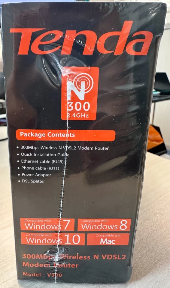 Tenda VDSL2 Wireless N Modem Router 300 MBPS for Gaming and 4K Streaming - Image 3 of 4