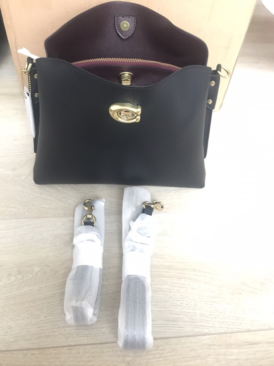 Coach Outlet Willow Bucket C2621 Brass - Black pebbled Leather
