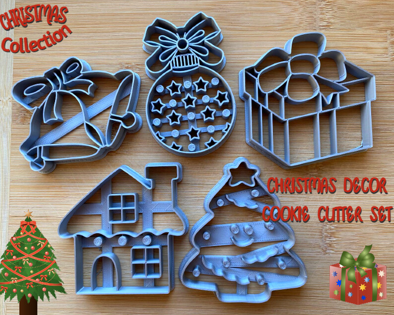 Christmas Decor Set of Cookie Cutters Christmas Tree Ornament Gift