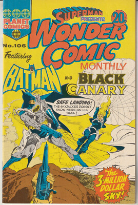 Superman Presents Wonder Comic Monthly #106 PC 1974 Batman & Black Canary