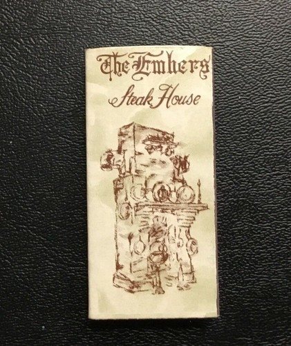 the Embers Steak House Restaurant Matchbook Matchbox Vintage New Orleans, LA - Picture 2 of 4