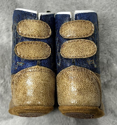 Old West Baby Infant Size 2 Western Cowboy Cowgirl Embroidered Boots - Picture 4 of 12