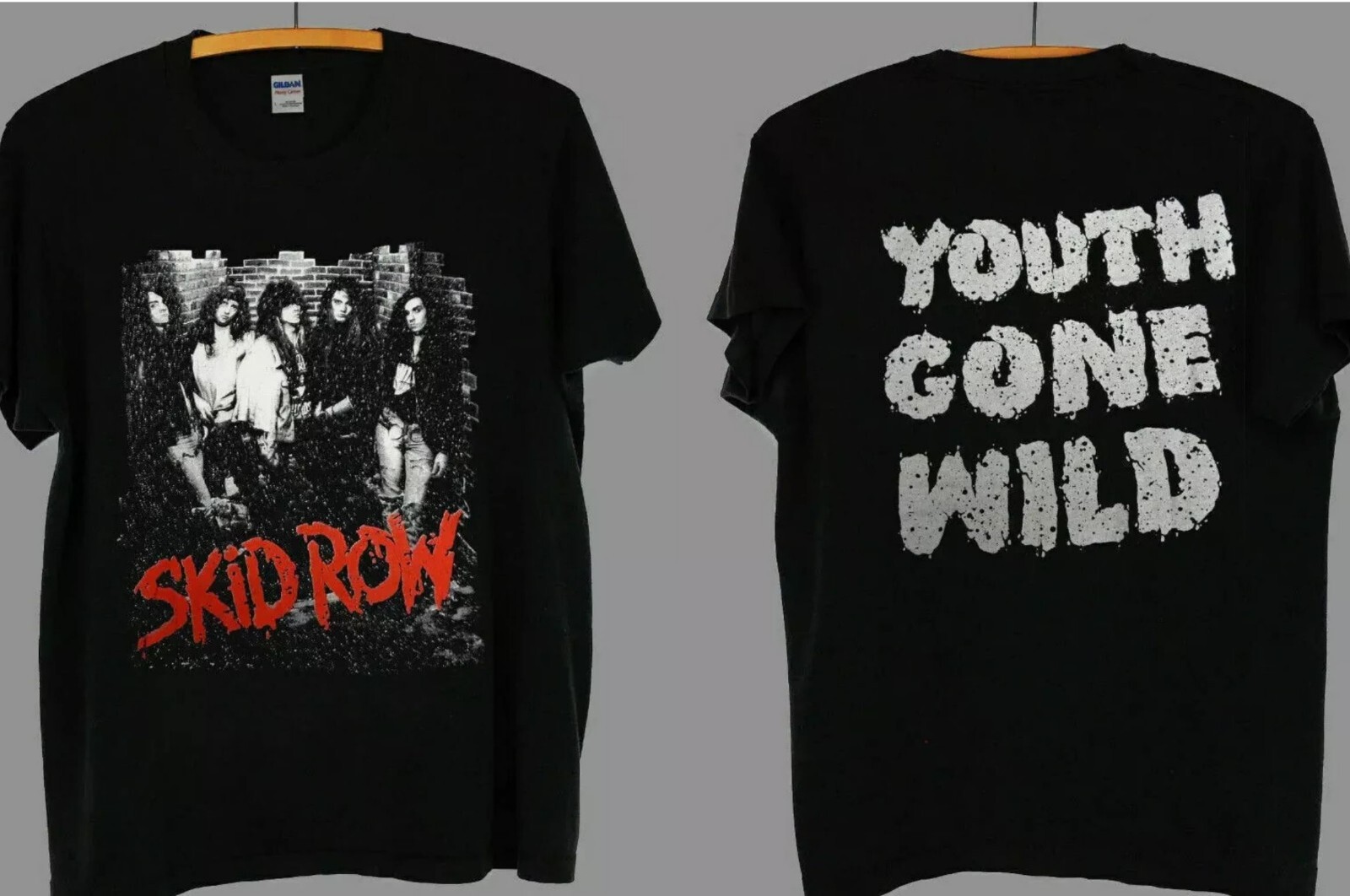 FILA MAGLIETTA MAGLIETTA VINTAGE SKID ROW METAL ROCK CONCERT TOUR 1989