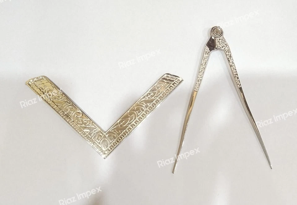 Masonic Lodge Ceremonial SILVER 6" LARGE Square and Compass For Bible CLASS A - Image 4 of 4