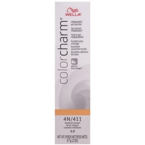 Salon Hair Wella Color Charm Permanent Dye Gel 4n 411 Medium Brown Ebay