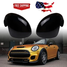 Gloss Black Door Side Wing Mirror Cover Cap For BMW MINI Cooper F55 F56 F57 F60