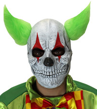 Ghoulish Productions Clown Skull Latex Face Mask Horror Halloween Cosplay