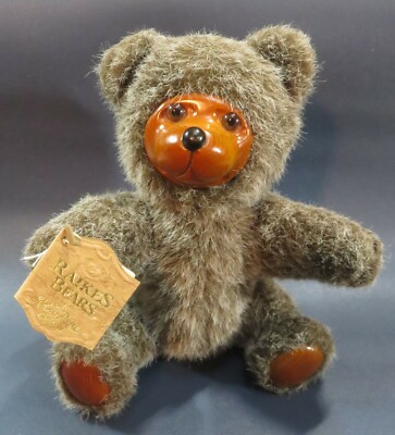 Robert Raikes Teddy Bears Original Carved Wood Face Paws Robert Raikes Teddy Bears Original Carved Wood Face Paws