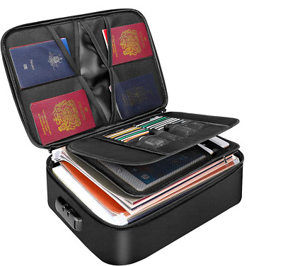 File Organizer Bag,Fireproof Document Bag ,Home Office Travel Safe Bag with Lock
