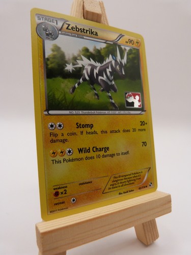 Pokemon Promo Card : Zebstrika 42/114 (Play Logo) (Black & White Base Set) - Picture 4 of 6