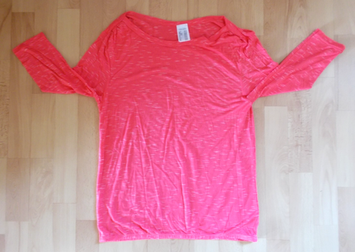 Lascana Shirt, Gr. 36/38, 3/4 Arm, Rundhals, rot/pink