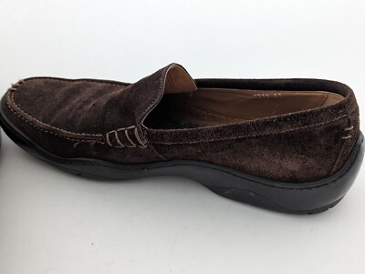 Michael Toschi Mach Driving Shoes Loafers Brown Suede Size  display picture 1