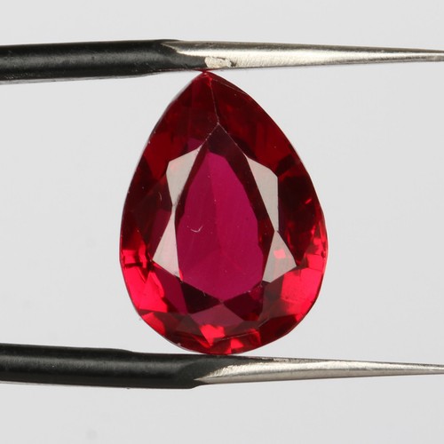 2 Rubis Naturels Du Mozambique 1,33 Ct Total - Formes Poire, Non Traités, Transparence SI, Neufs Sans Boîte