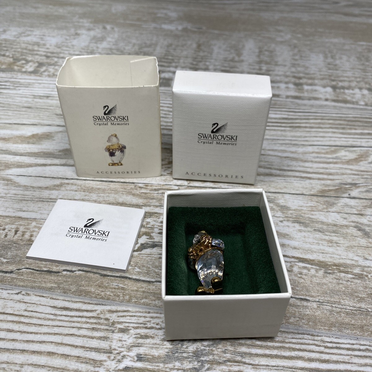 Retired Swarovski Crystal Memories Clown Accordion Brooch Pin NEW