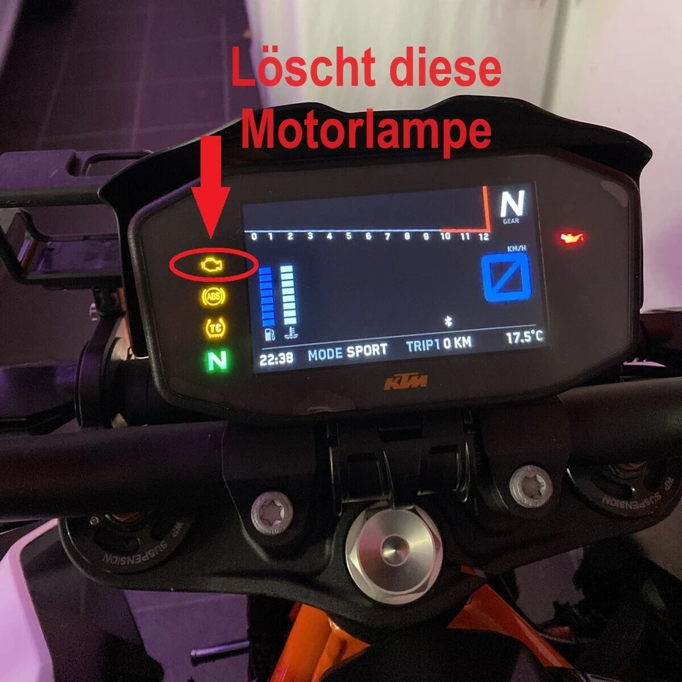 Piaggio Vespa Aprilia Moto Guzzi Malaguti 3 pines #18 y dispositivo de diagnóstico MaxDia KT100 - Imagen 2 de 4