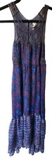 FREE PEOPLE Urban Outfitters Floral High-Low Maxi Dress Size 0 Purple / Blue 