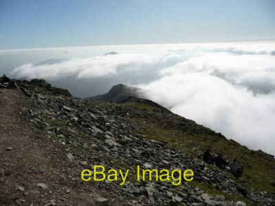 Photo 6x4 Bwlch Main from below the new summit cafe, Snowdon Gwastadnant  c2009