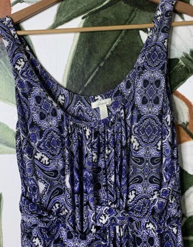Maxi Vestido Soma XS Púrpura Cachemira Sin Mangas Bolsillos Laterales - Imagen 2 de 6