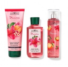 Bath & Body Works Plumeria 3-Piece Set – Body Cream, Body Wash & Fragrance Mist