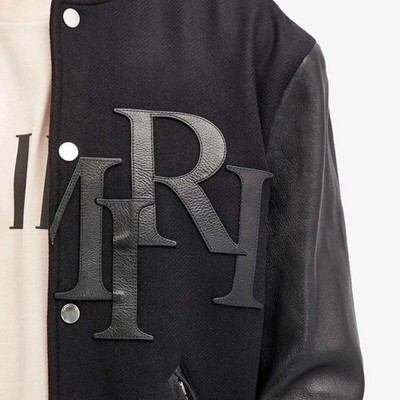 AMIRI Black Varsity Jacket Men Luxury Designer | eBay