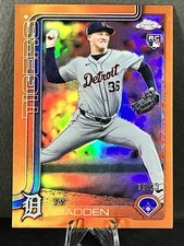 Ty Madden 2025 Topps Chrome True Orange  Refractor /25 RC Tigers