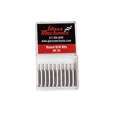 10Pc round Carbide Drill BITS, Auto Glass Windshield Rock Chip Resin Repair Kit,