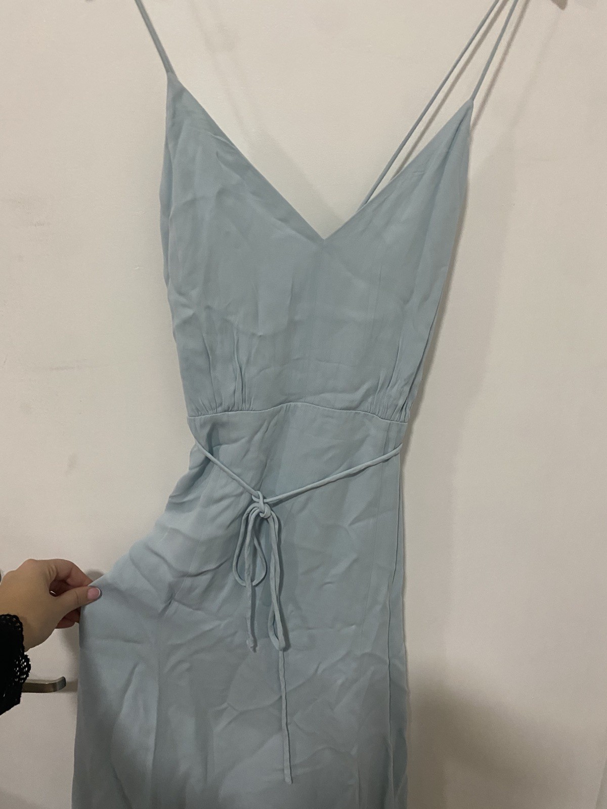 Reiss turquoise dress with v shape back size 8 worn only once brand new image 4