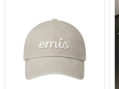 EMIS Logo Baseball Cap Adjustable Beige NEW Cotton Free shipping
