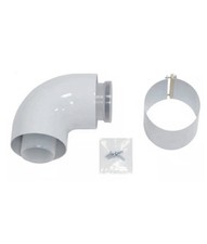 Glowworm A20257009 90 Degree Flue Bend Inc 100mm Clamp A20257009 New