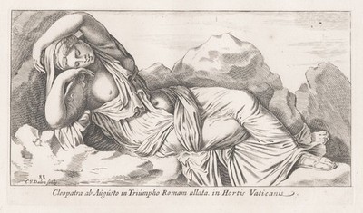 Cleopatra Kleopatra antiquity Antike Kupferstich engraving Francois Perrier 1660