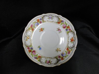 Schumann Empress Dresden Flowers: 5 3/4'' Saucer Only, As Is