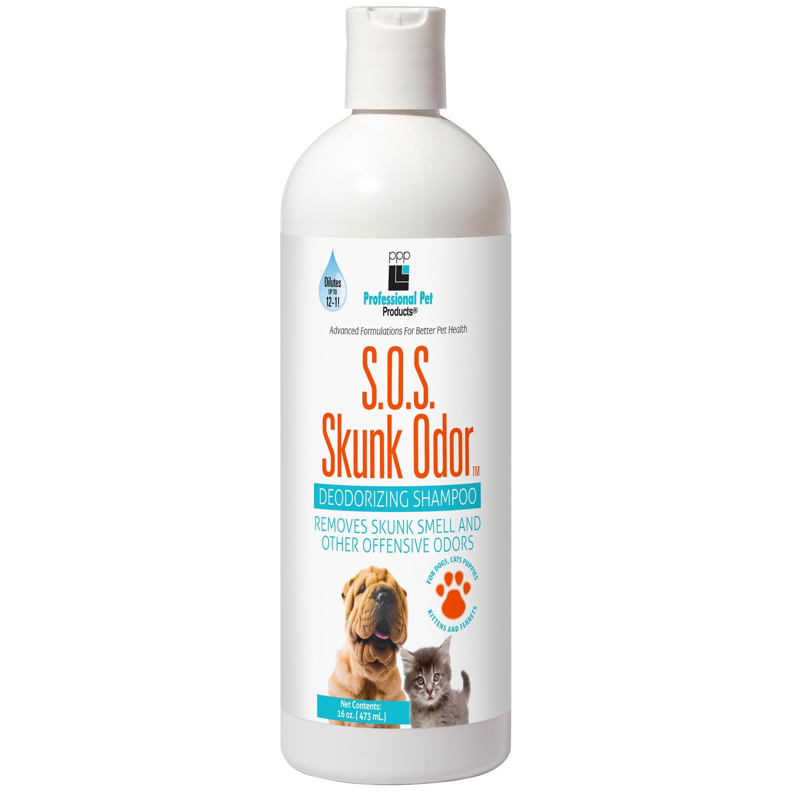 PPP Pet Skunk Odor Shampoo, 16-Once