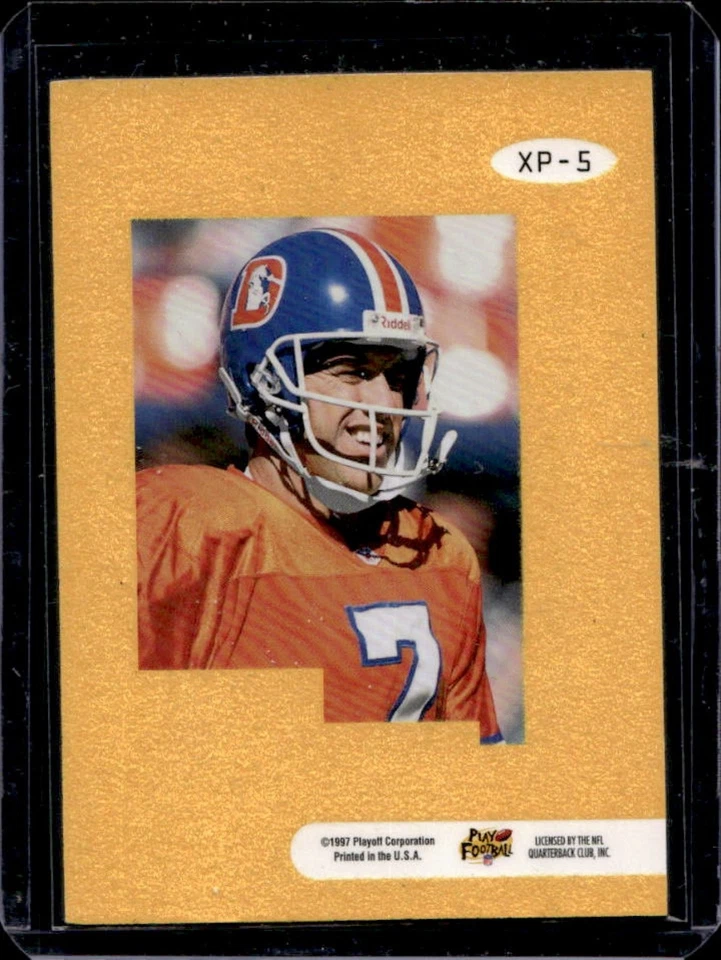 1997 Playoff First & Ten John Elway Xtra Point Yellow #XP-5 Broncos - Image 2 of 2