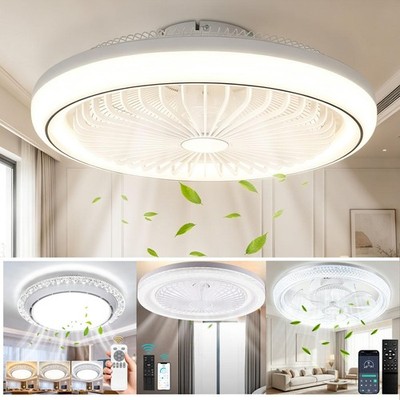 LED Deckenventilator mit Beleuchtung Fernbedienung Deckenlampe Schlafzimmer Lüft